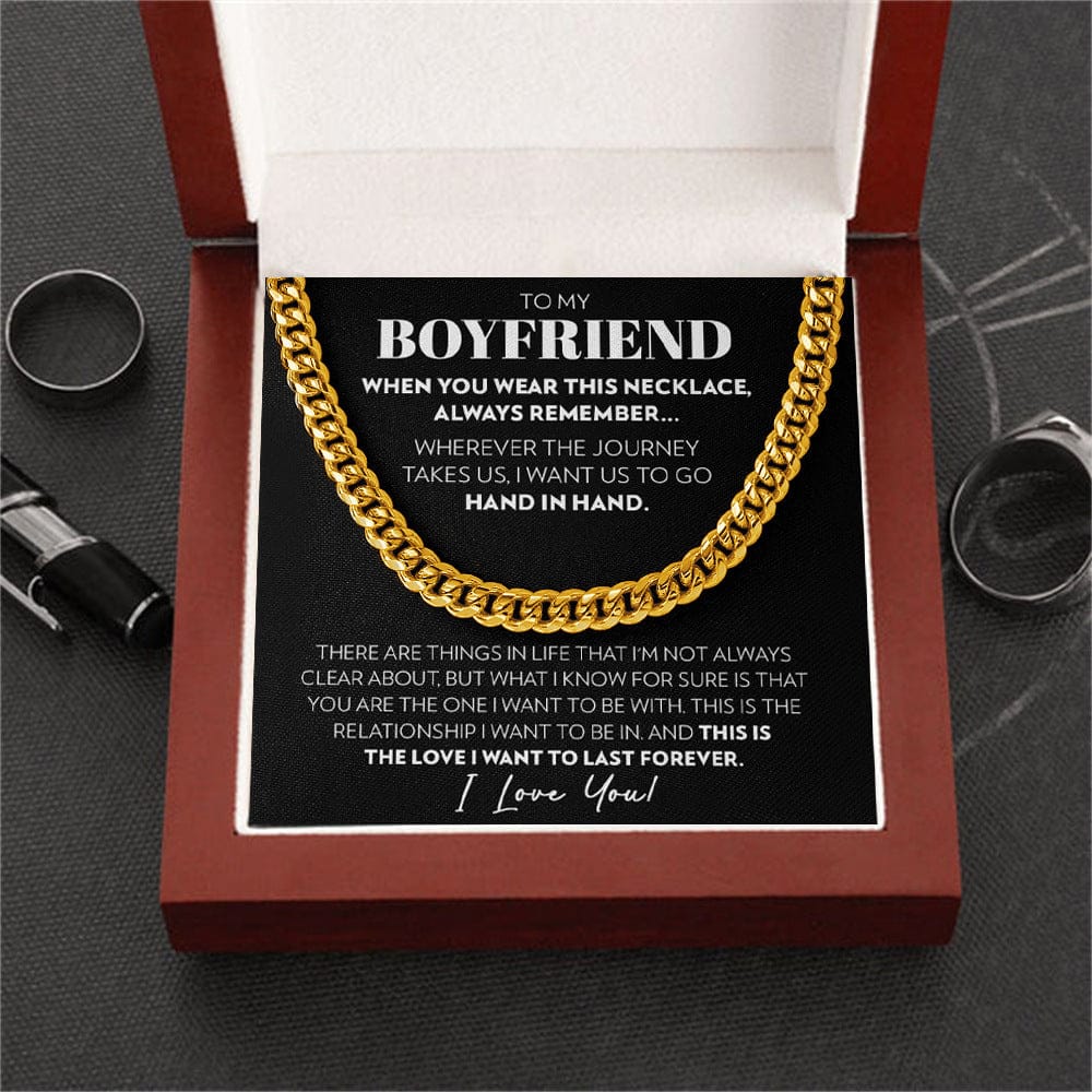 To My Boyfriend, Stainless Steel Necklace with LED Gift Box