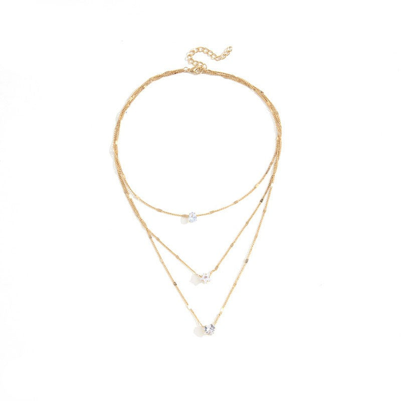 Elegant Gold Layered Charm Necklace for Women