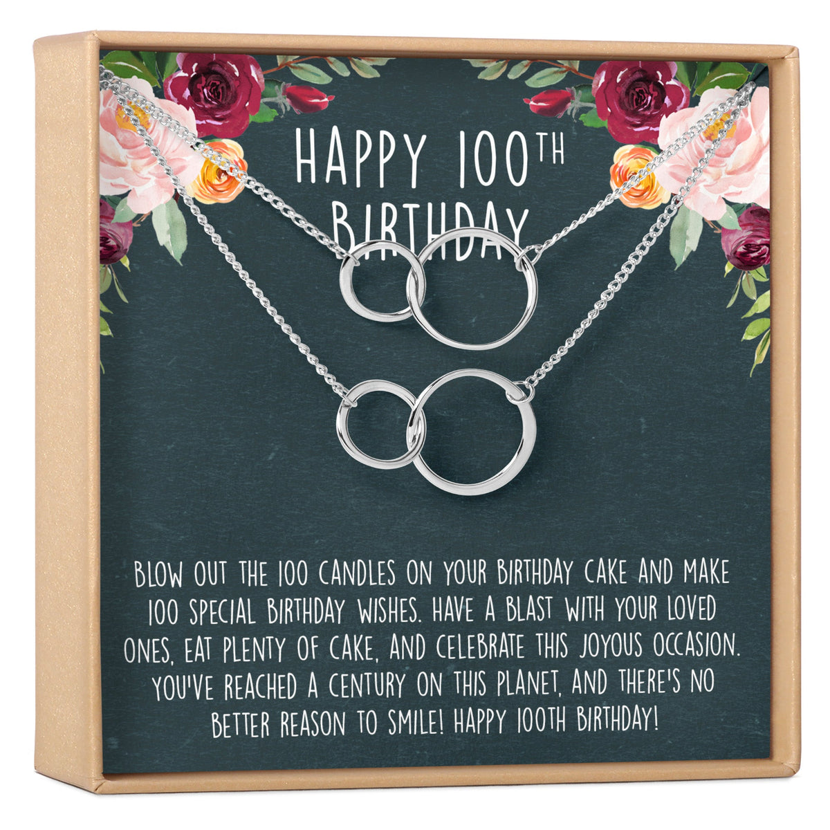 100th Birthday Necklace, Multiple Styles - Dear Ava