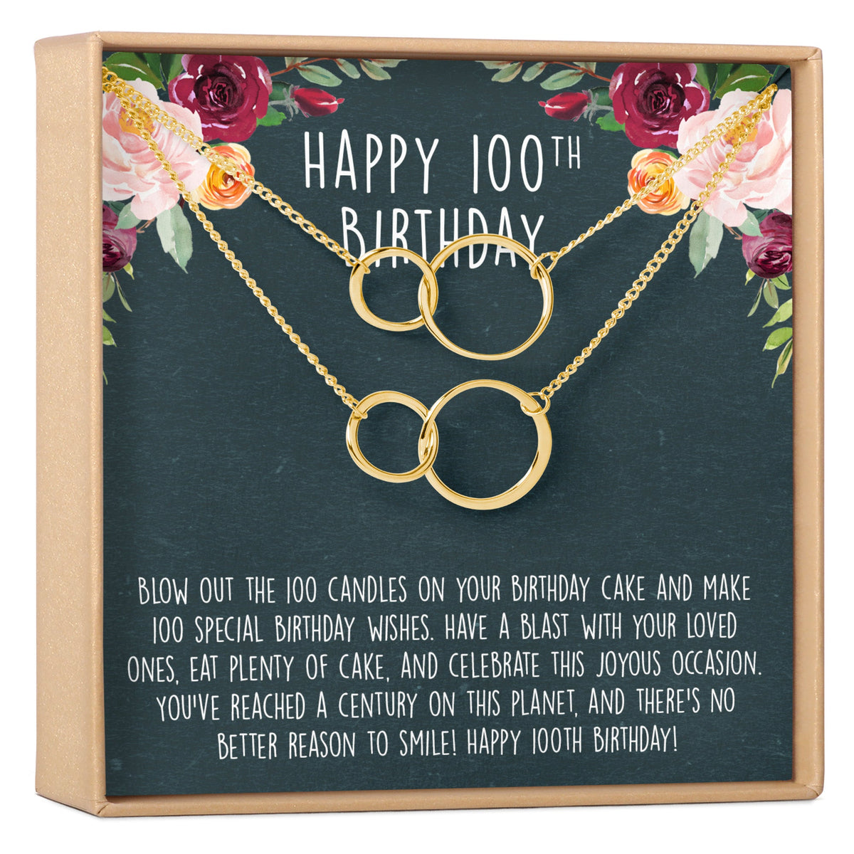 100th Birthday Necklace, Multiple Styles - Dear Ava