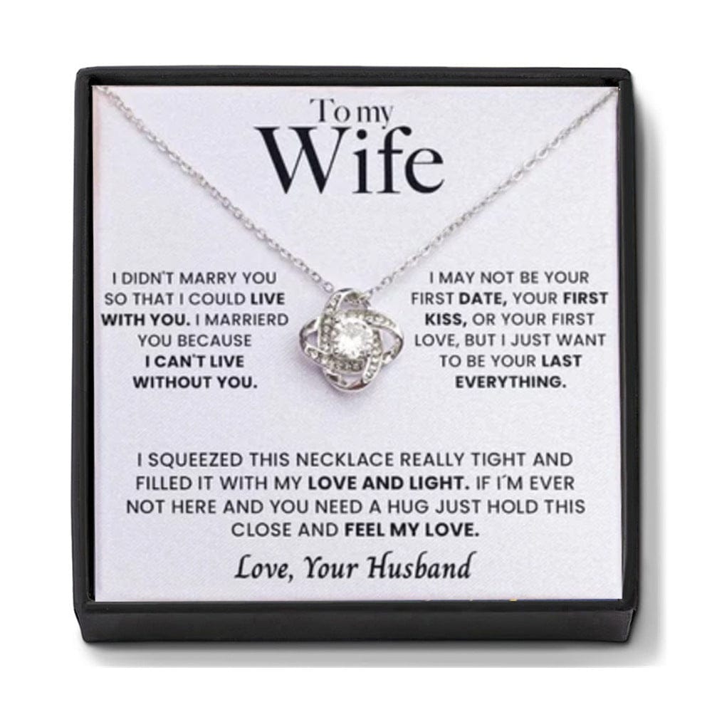 To My Wife, Clover Necklace with LED Gift Box
