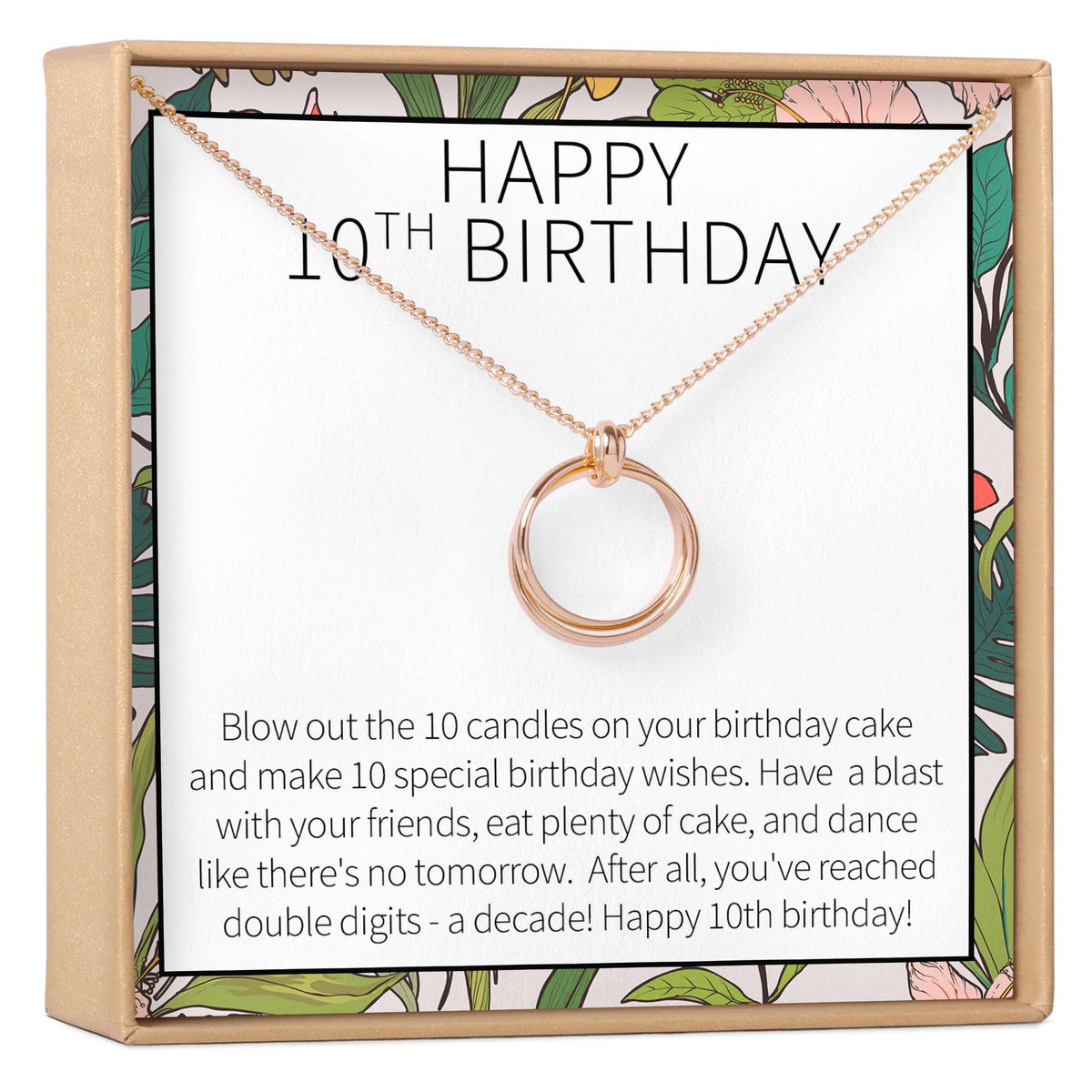 10th Birthday Gift Necklace, Multiple Styles - Dear Ava