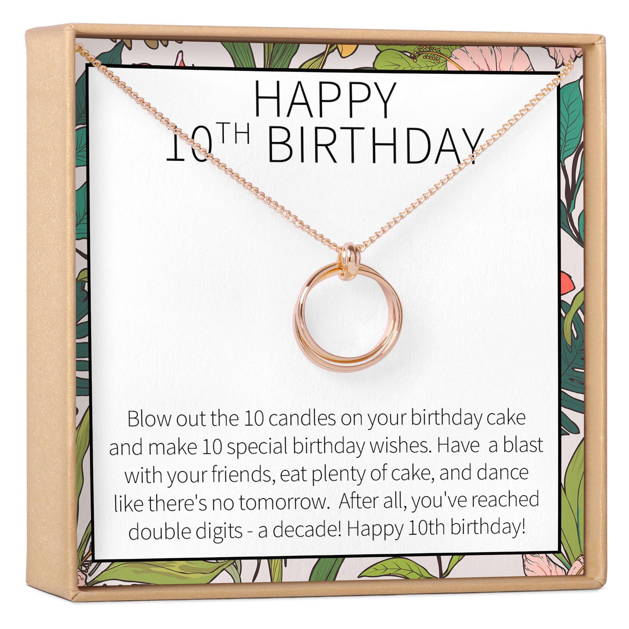 Birthday Girl Necklace For 10 Year Old Necklace Birthday Gifts 10