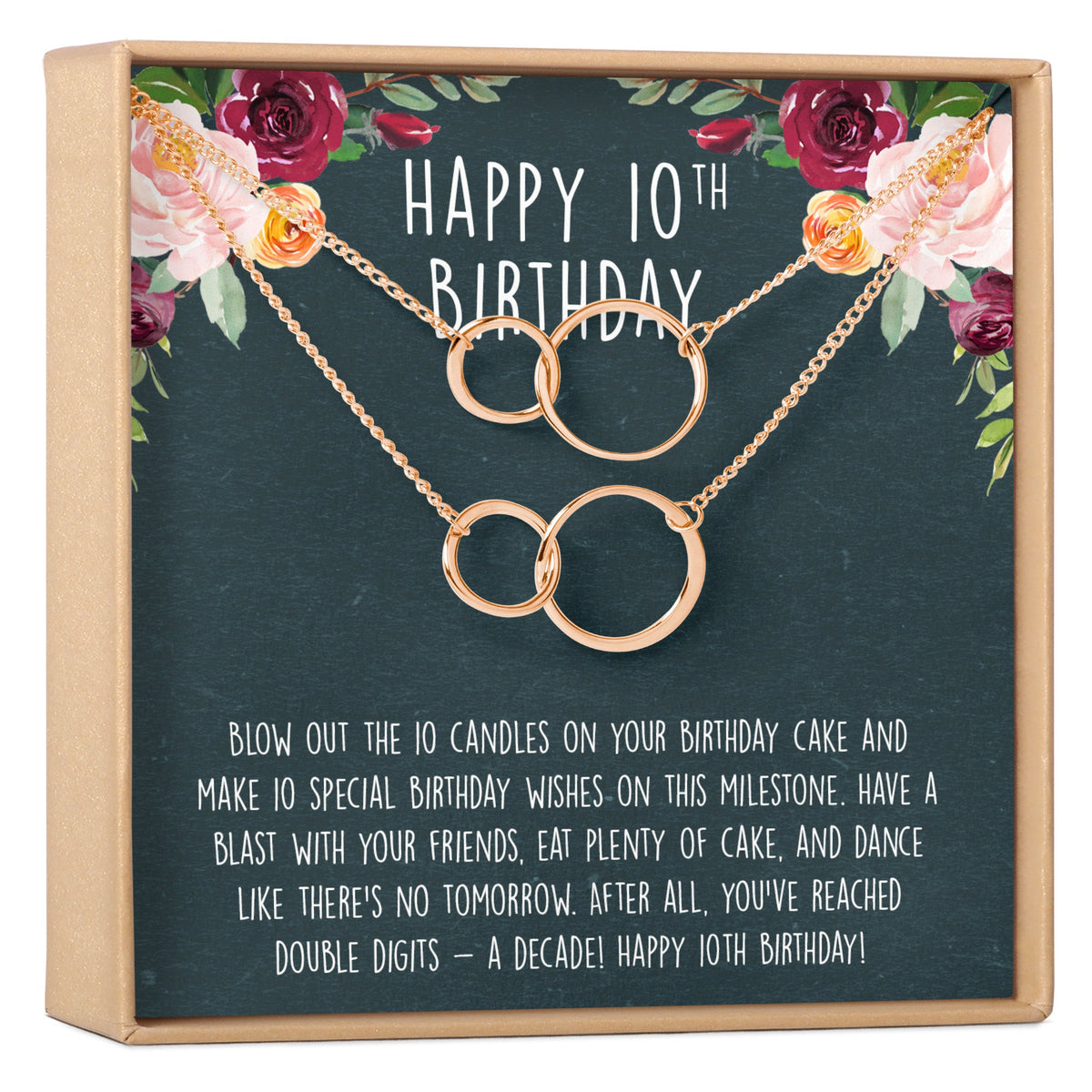 10th Birthday Gift Necklace, Multiple Styles - Dear Ava