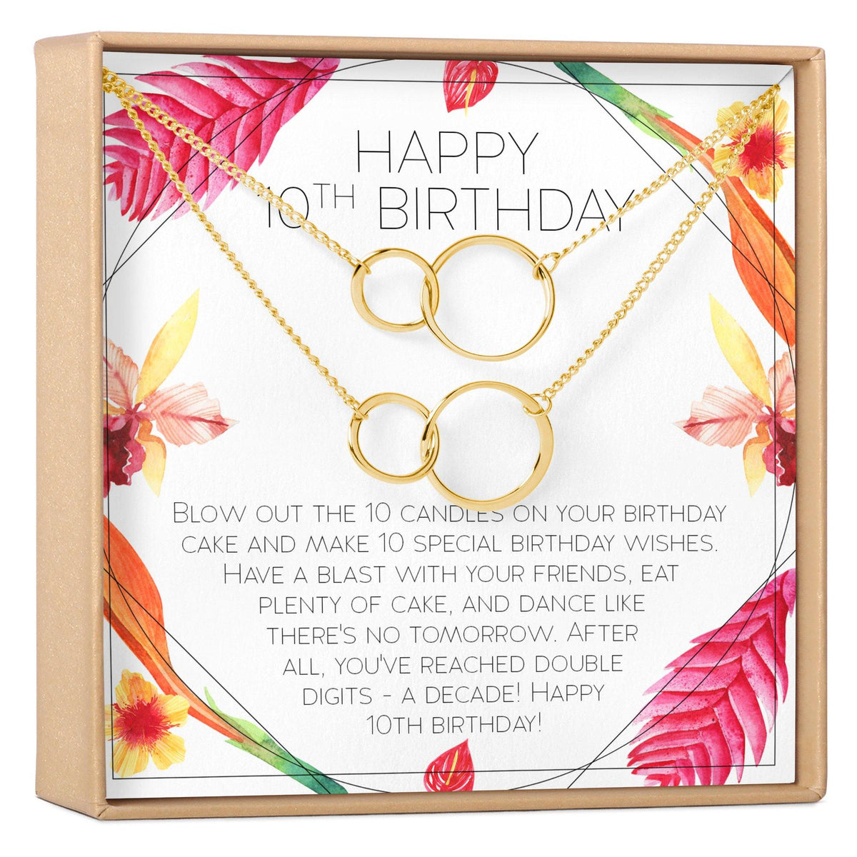 10th Birthday Gift Necklace, Multiple Styles - Dear Ava