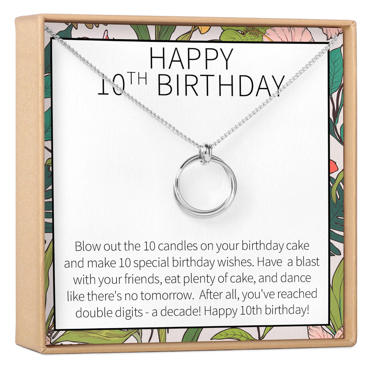 10th Birthday Gift Necklace, Multiple Styles - Dear Ava