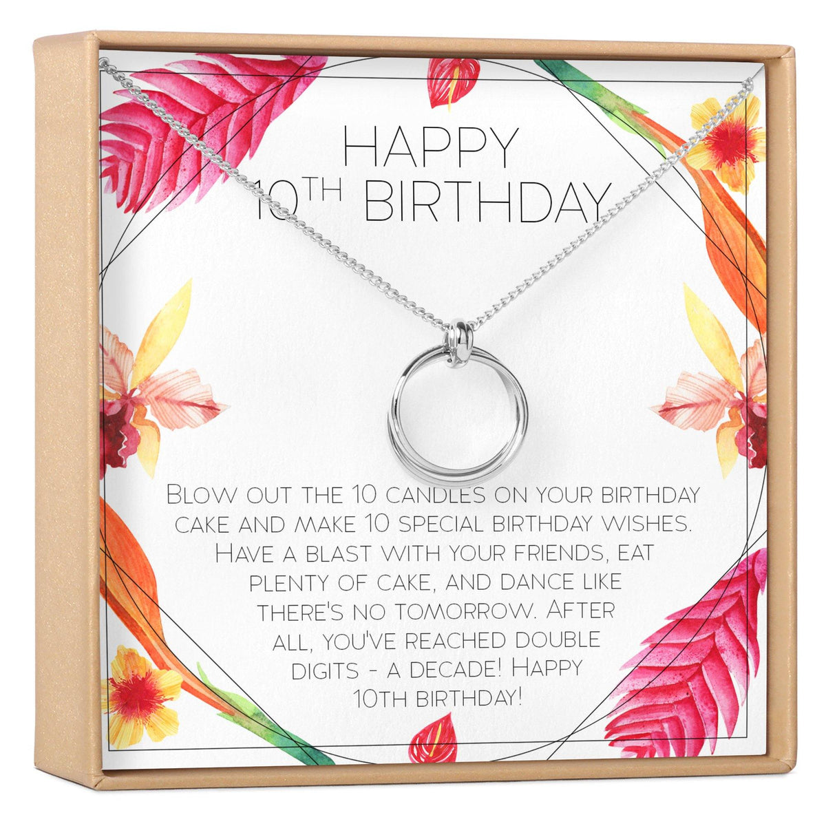 10th Birthday Gift Necklace, Multiple Styles - Dear Ava