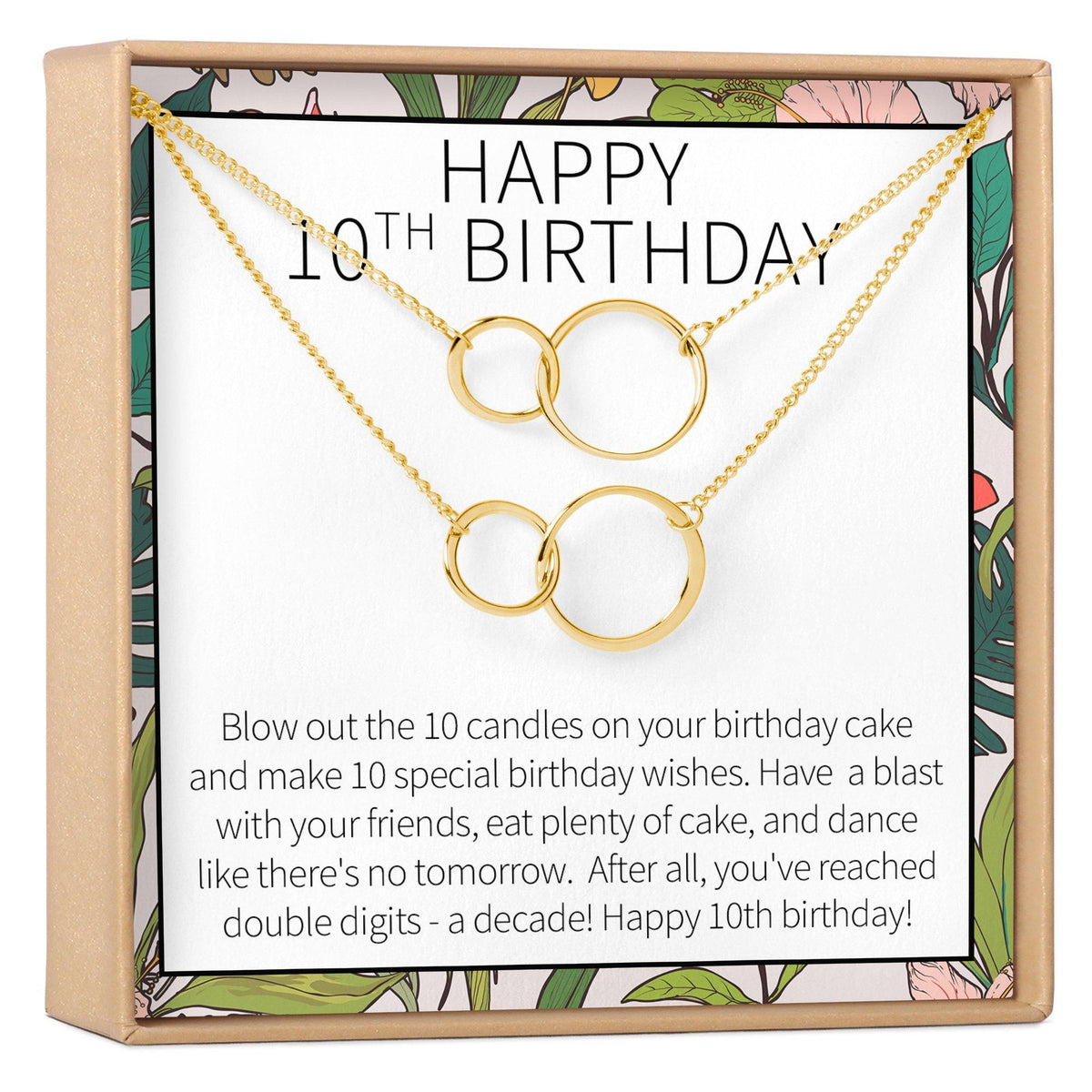 10th Birthday Gift Necklace, Multiple Styles - Dear Ava