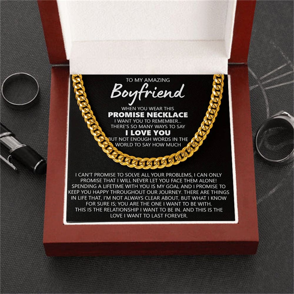 To My Boyfriend, Stainless Steel Necklace with LED Gift Box