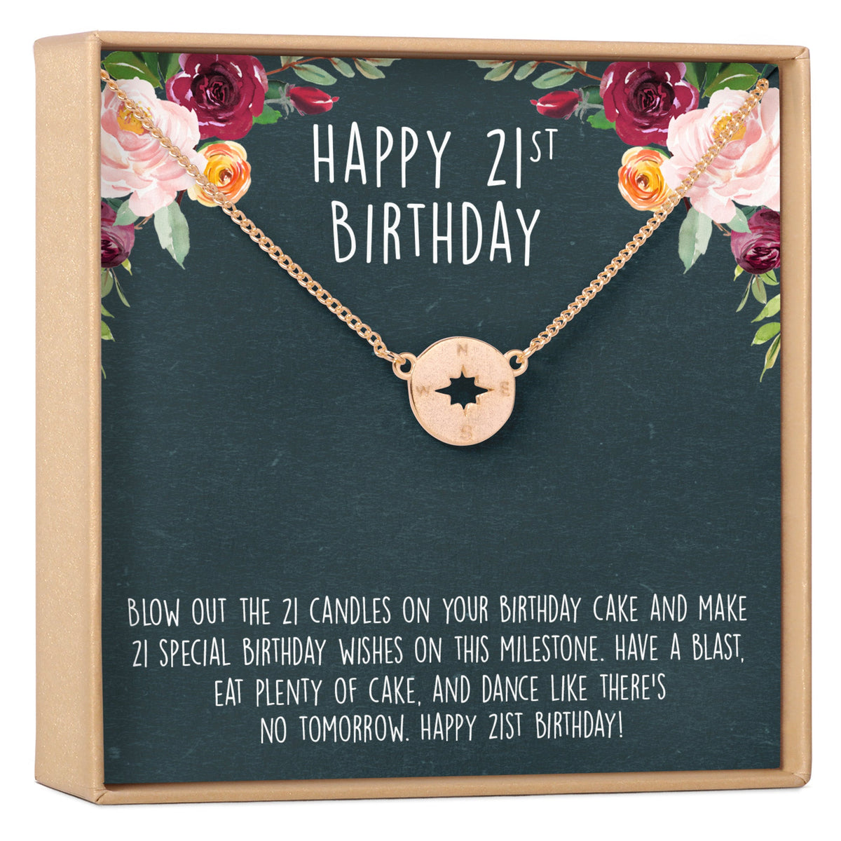 21st Birthday Necklace, Multiple Styles - Dear Ava