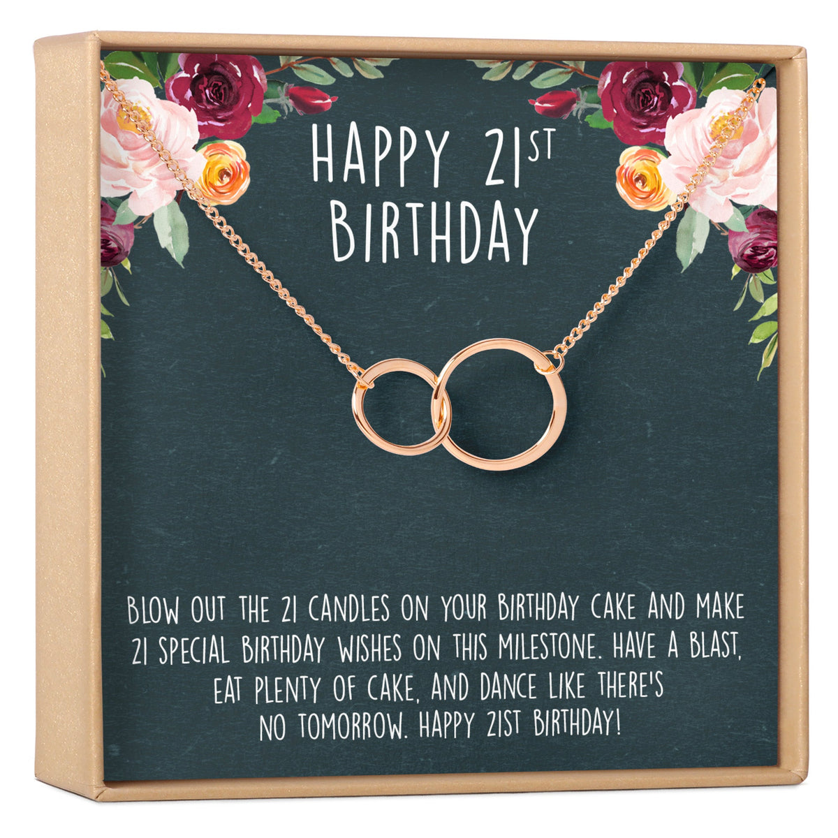 21st Birthday Necklace, Multiple Styles - Dear Ava