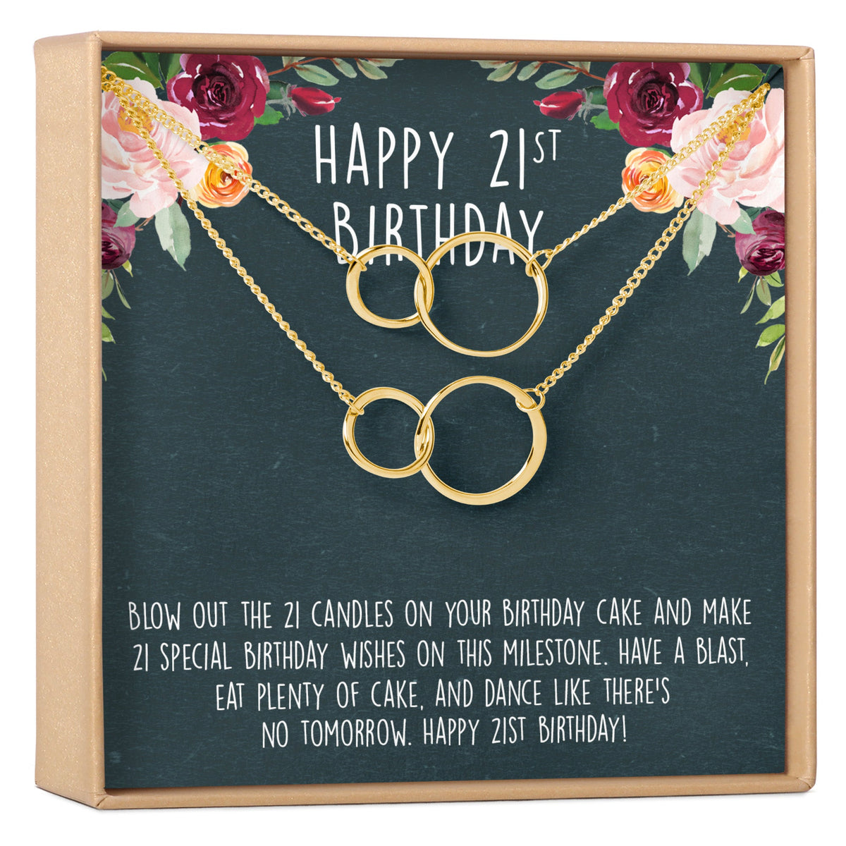 21st Birthday Necklace, Multiple Styles - Dear Ava