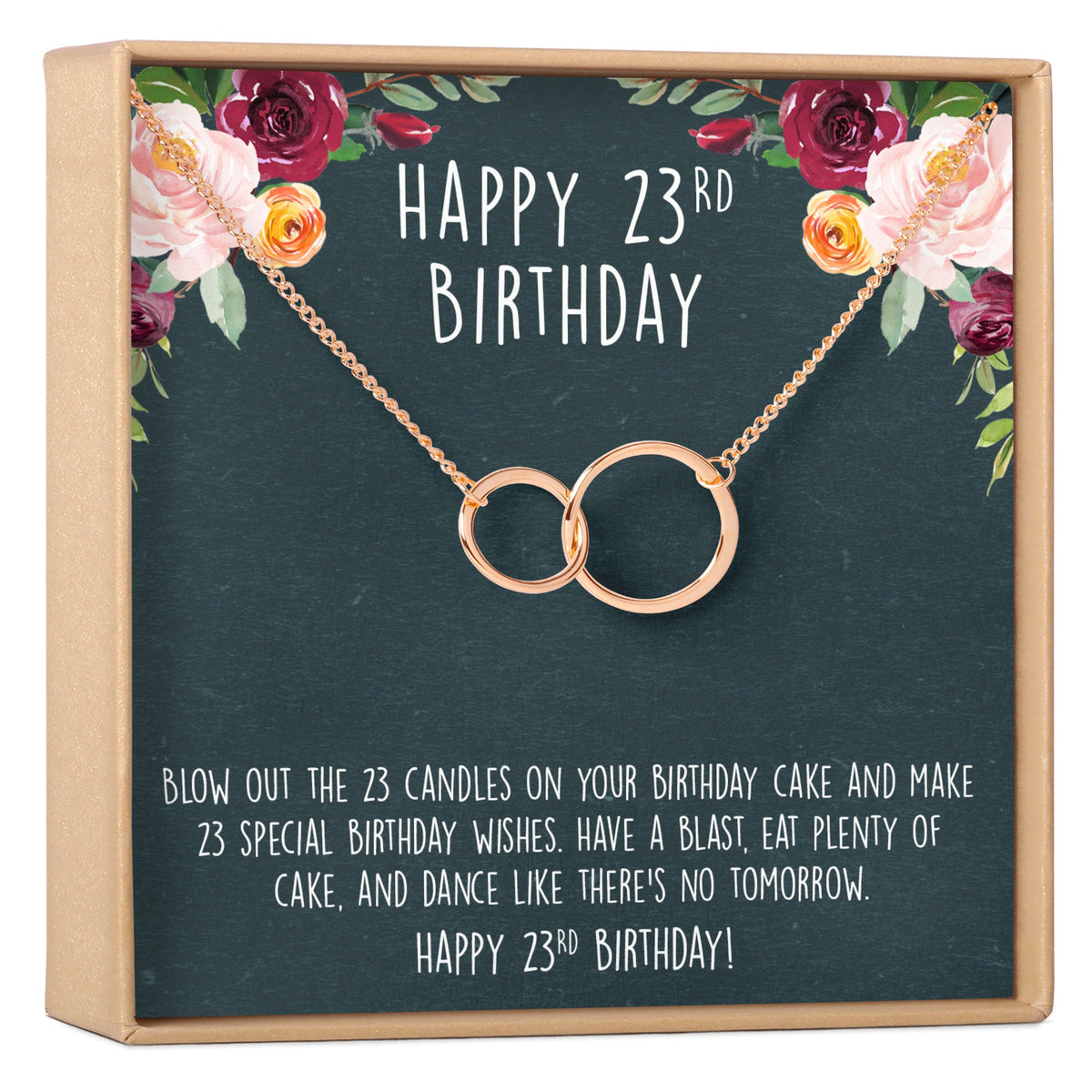 23rd Birthday Necklace, Multiple Styles - Dear Ava