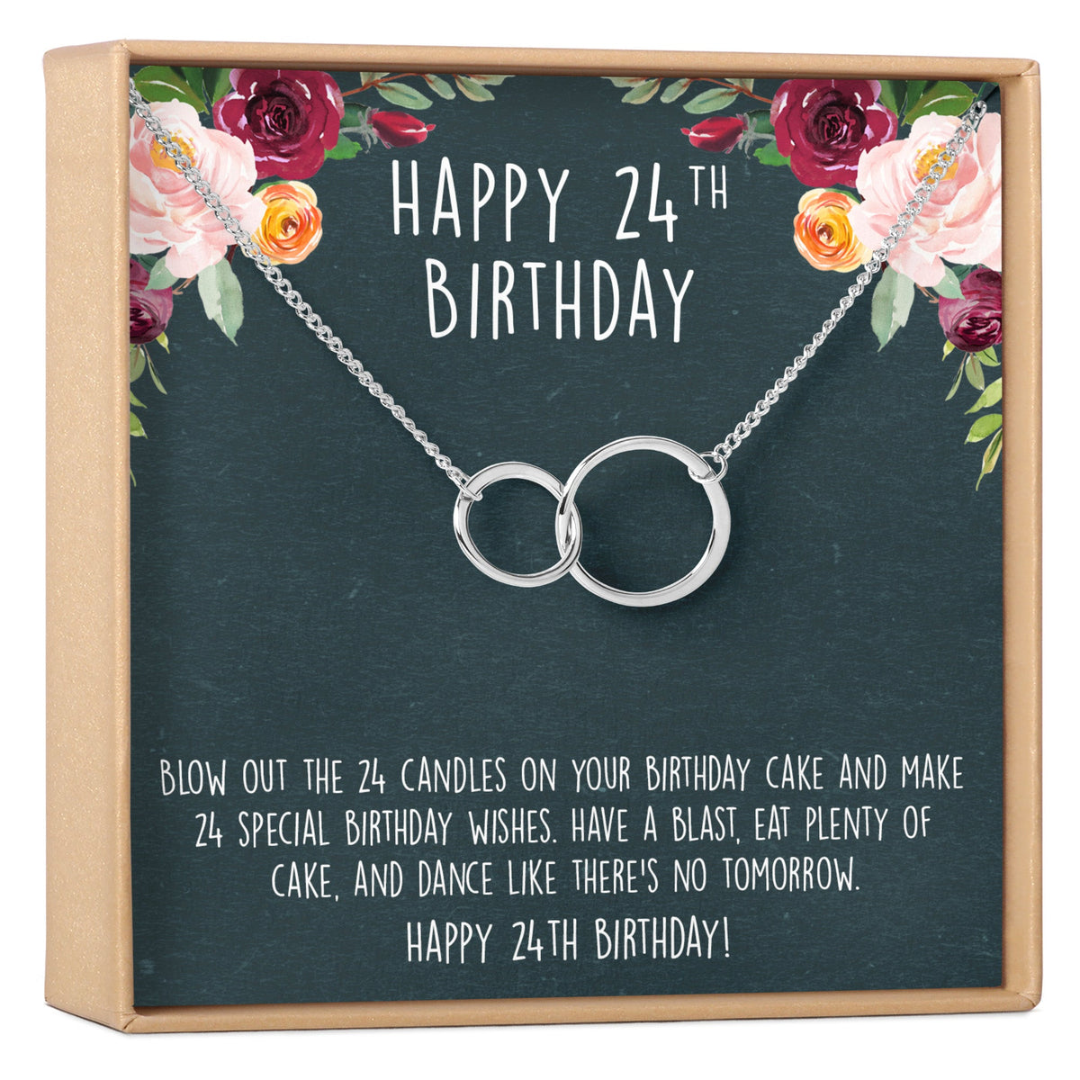 24th Birthday Necklace, Multiple Styles - Dear Ava