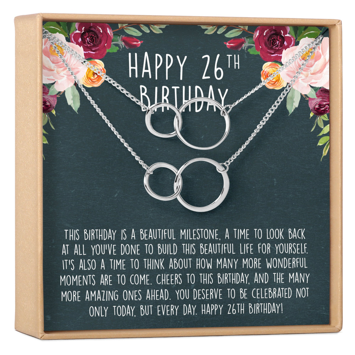 26th Birthday Necklace, Multiple Styles - Dear Ava