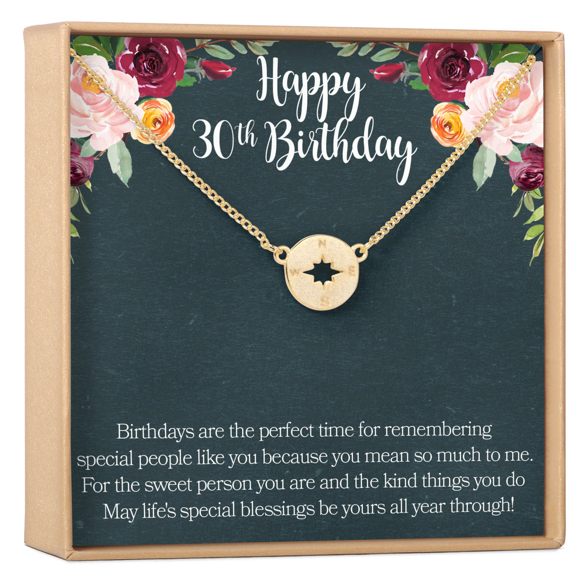 30th Birthday Necklace, Multiple Styles - Dear Ava