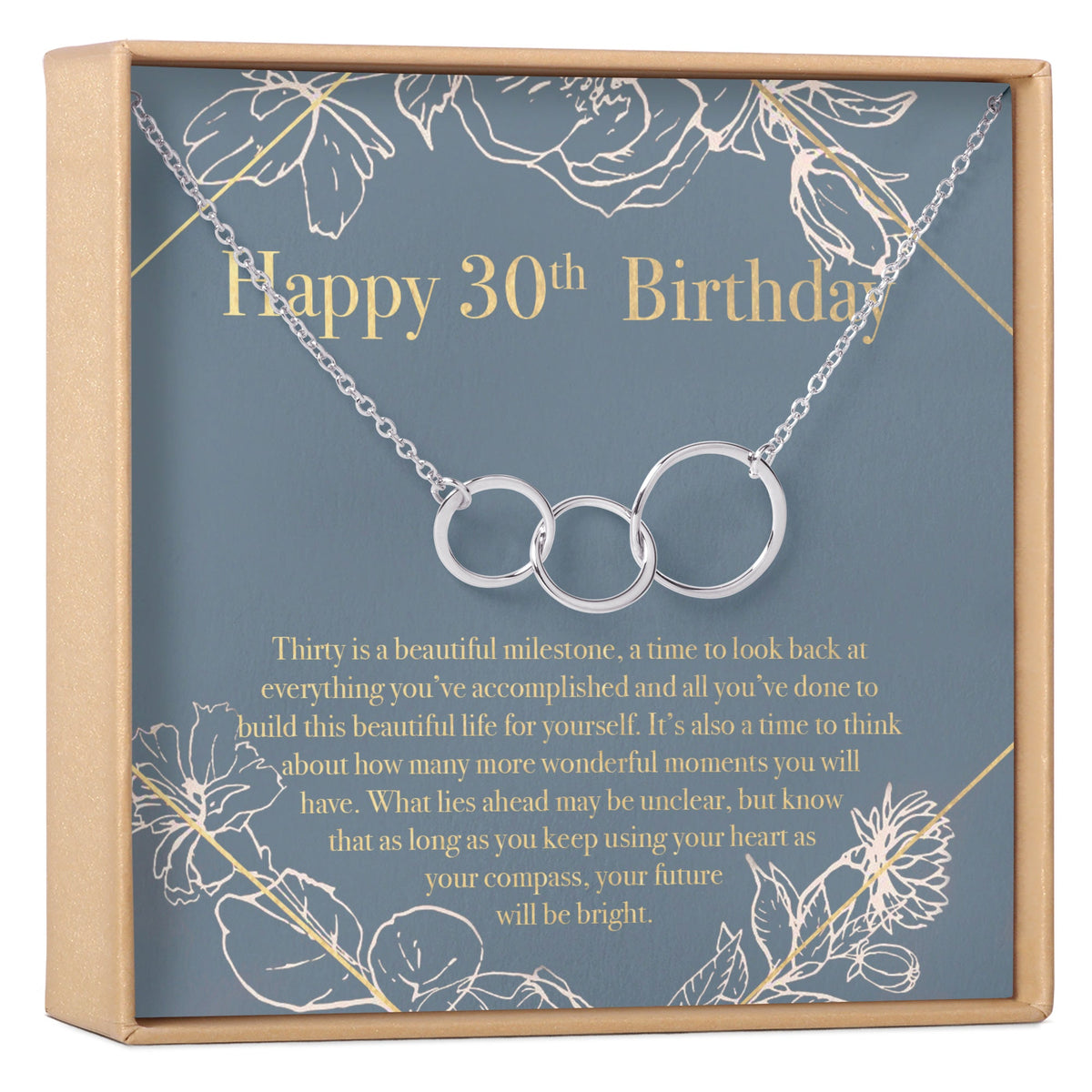 30th Birthday Triple Circles Necklace - Dear Ava