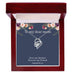 To my dear mom necklace and Lamp Box