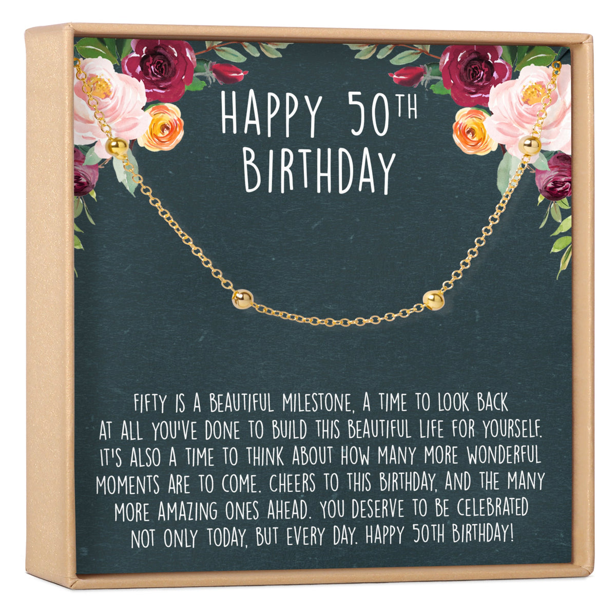 50th Birthday Dot Bracelet - Dear Ava