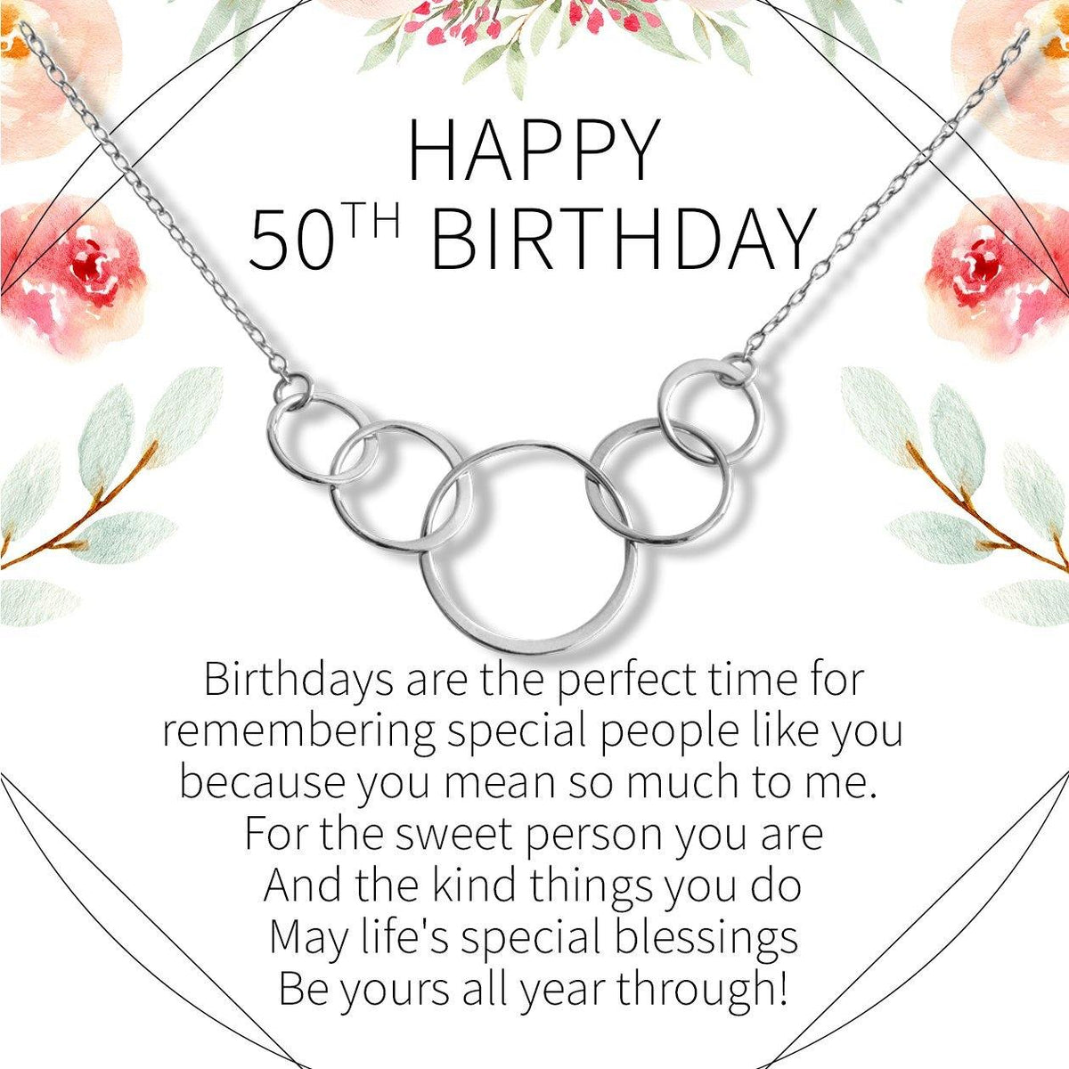 50th Birthday Necklace - Dear Ava