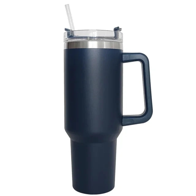 Insulated 40oz Travel Tumbler with Handle and Straw