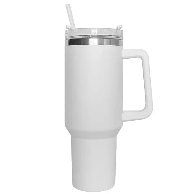 Insulated 40oz Travel Tumbler with Handle and Straw