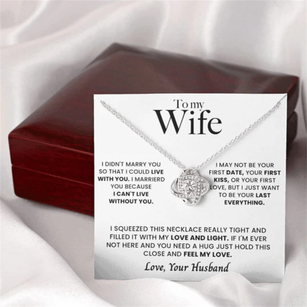 To My Wife, Clover Necklace with LED Gift Box