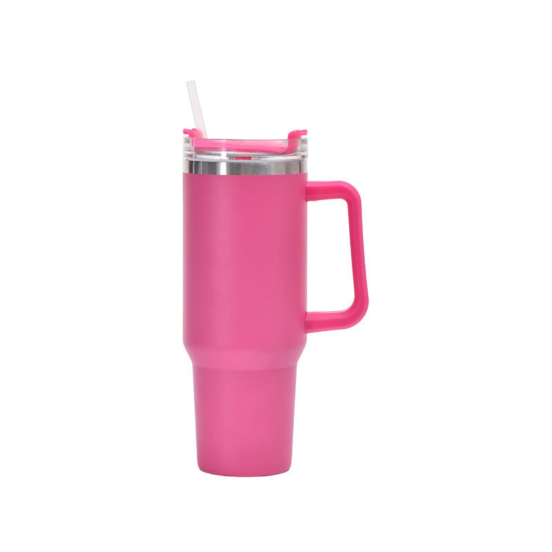 Insulated 40oz Travel Tumbler with Handle and Straw