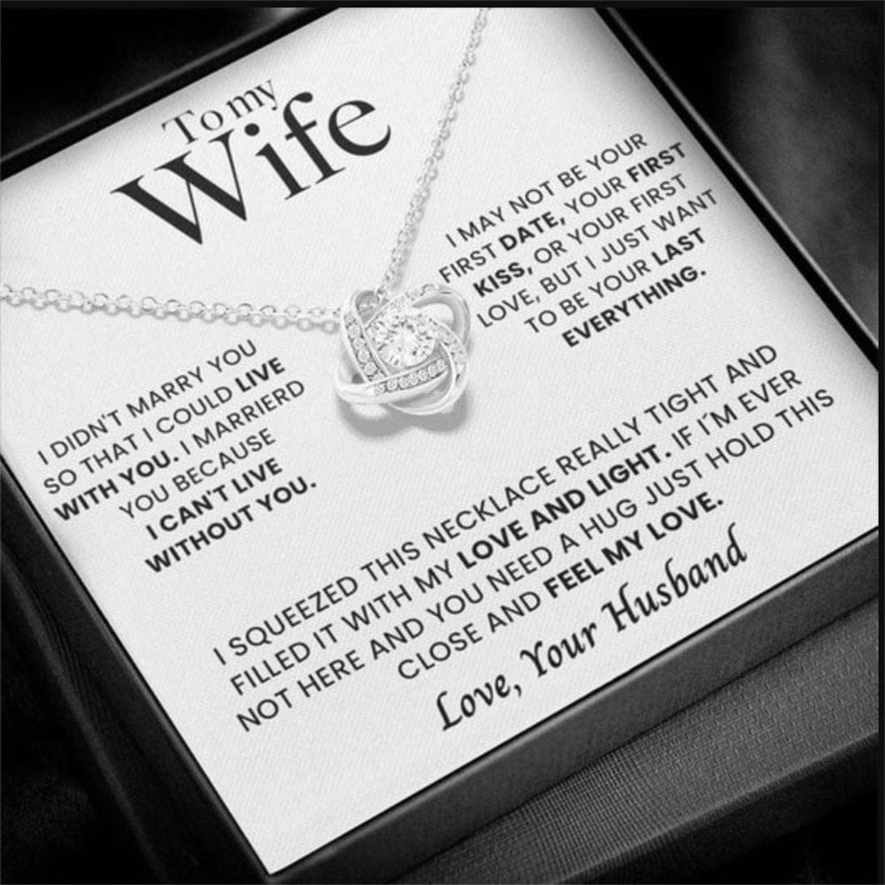 To My Wife, Clover Necklace with LED Gift Box