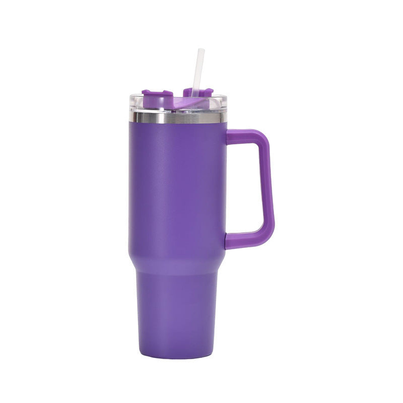 Insulated 40oz Travel Tumbler with Handle and Straw