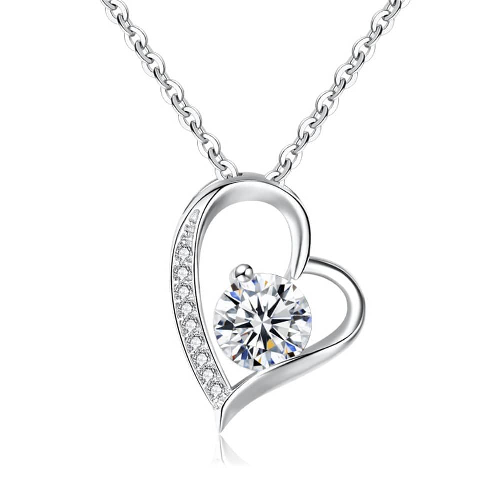 To My Wife, Heart Necklace with LED Gift Box