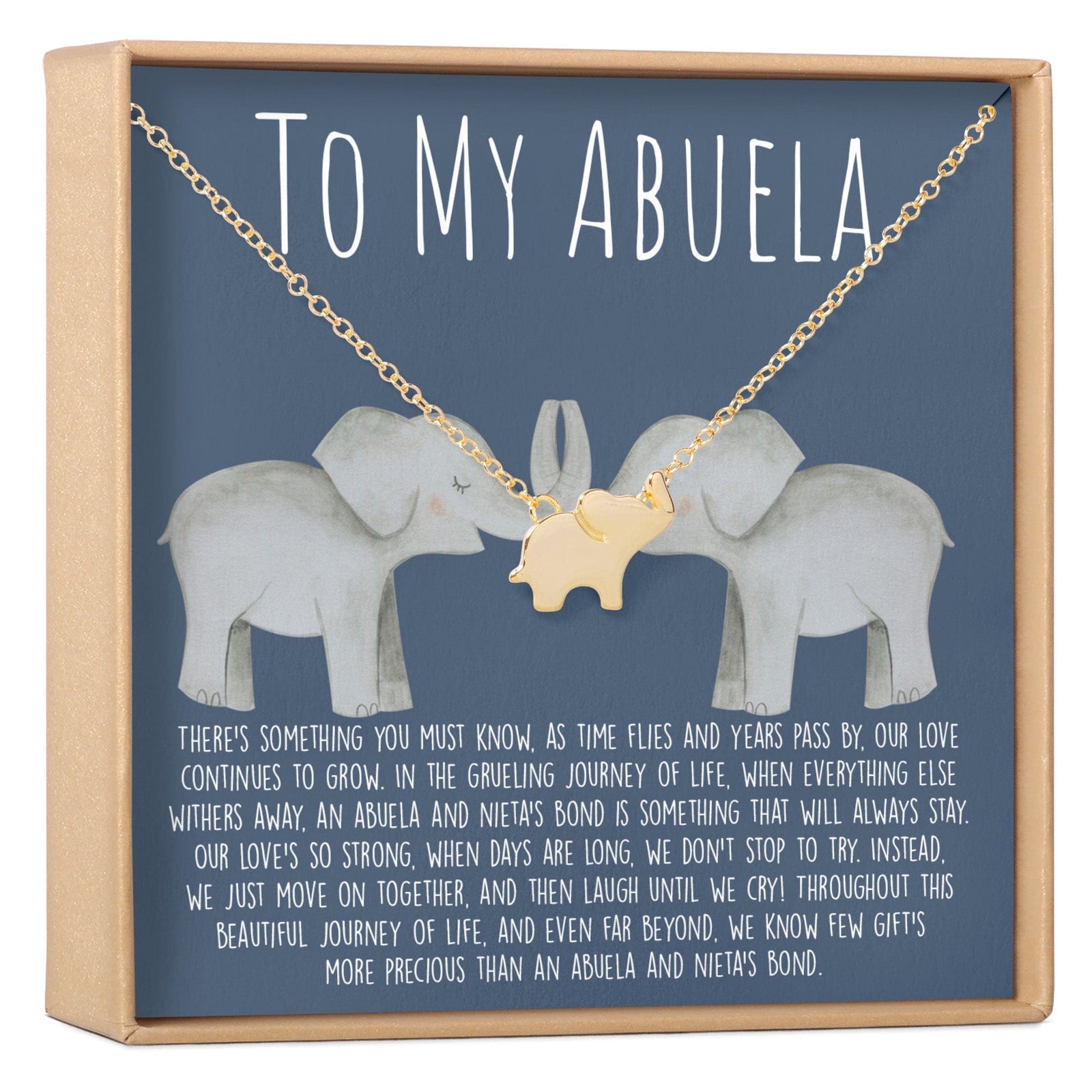 Abuela Elephant Pendant Necklace - Dear Ava