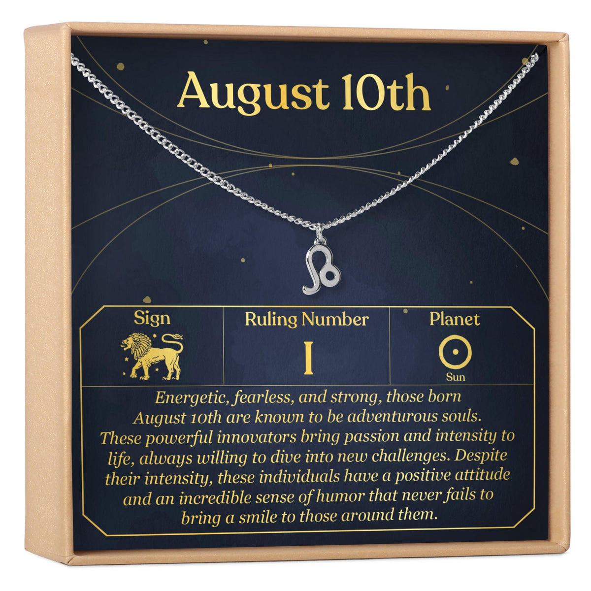 August 10th Leo Necklace - Dear Ava