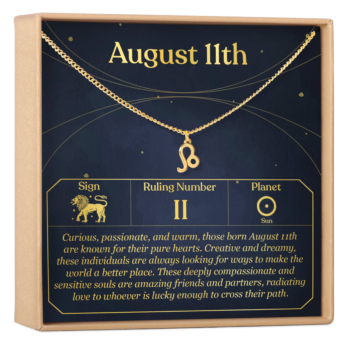 August 11th Leo Necklace - Dear Ava