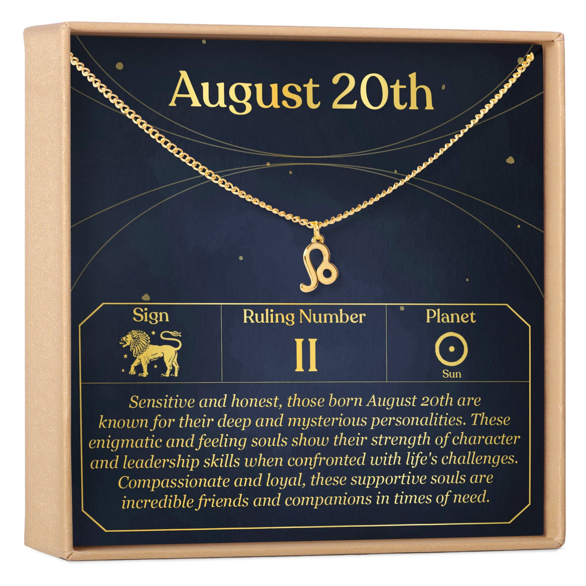 August 20th Leo Necklace - Dear Ava