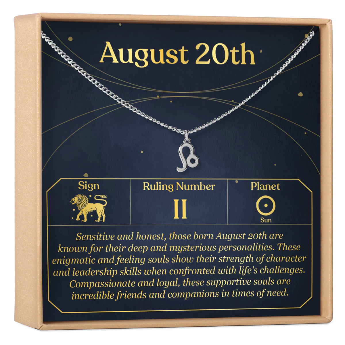 August 20th Leo Necklace - Dear Ava