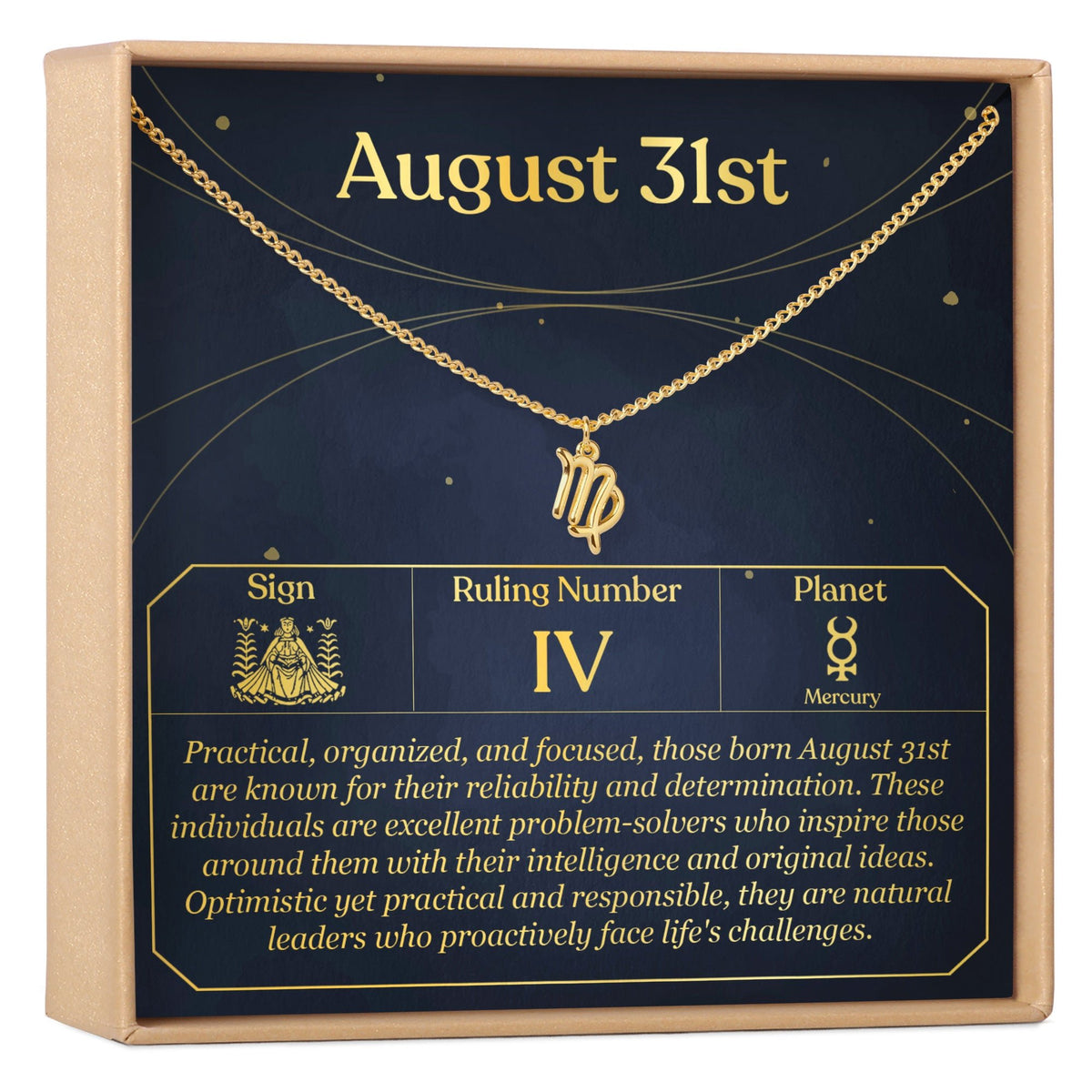 August 31st Virgo Necklace - Dear Ava