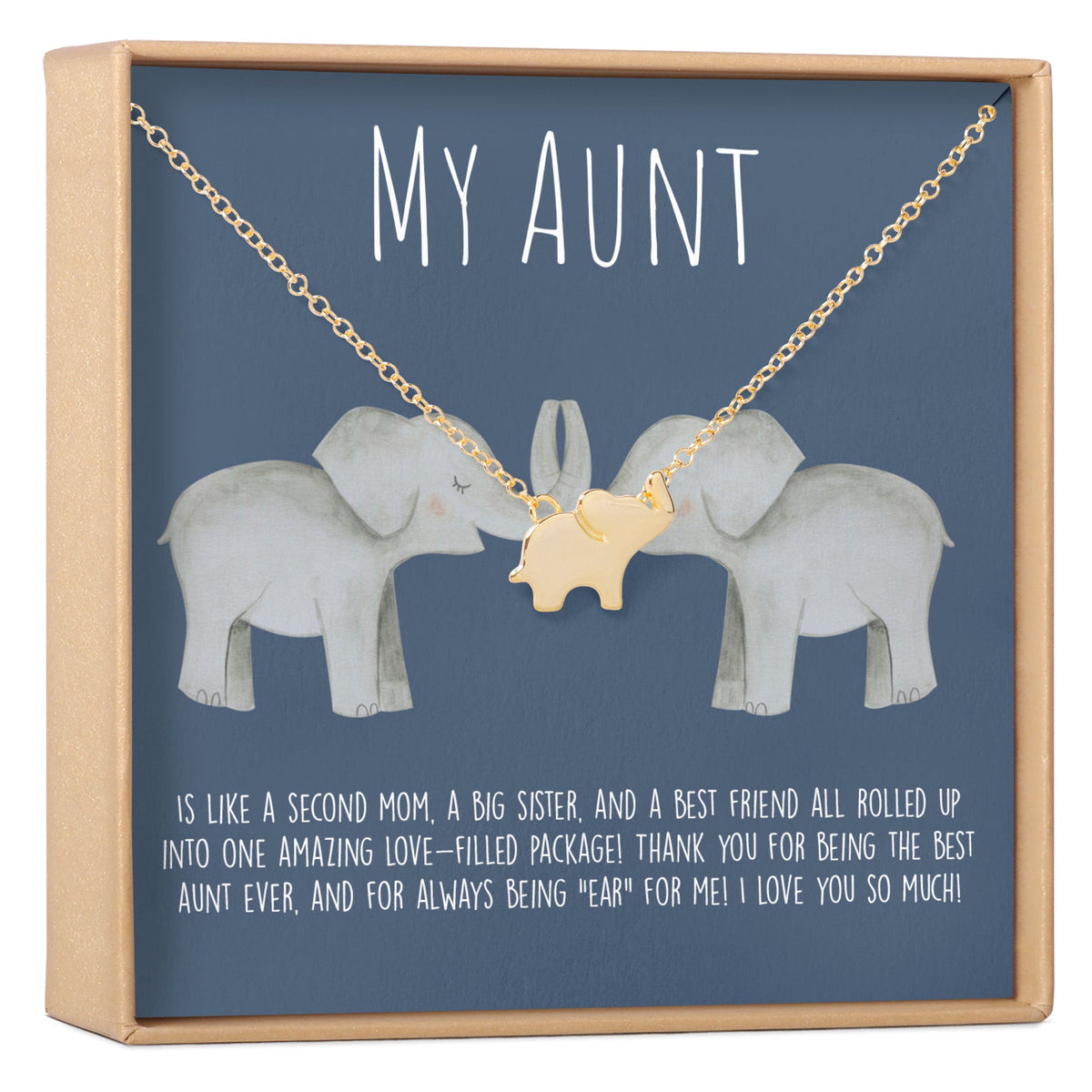 Aunt Elephant Pendant Necklace - Dear Ava