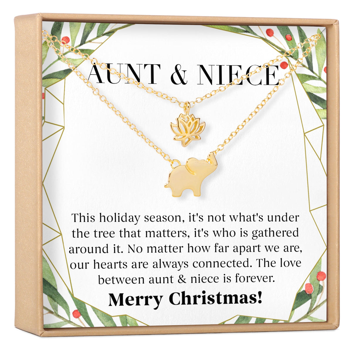 Aunt - Niece Christmas Necklace, Multiple Styles - Dear Ava