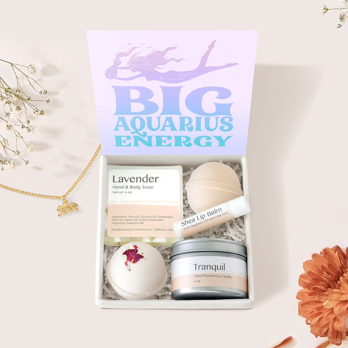 Big Aquarius Energy Zodiac Gift Box Set - Dear Ava