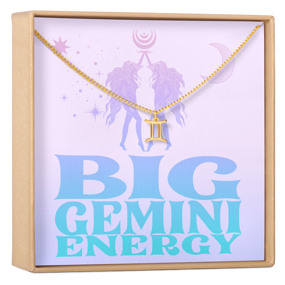 Big Gemini Energy Zodiac Necklace - Dear Ava