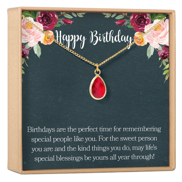 Birthday Birthstone Necklace, Multiple Styles Necklace