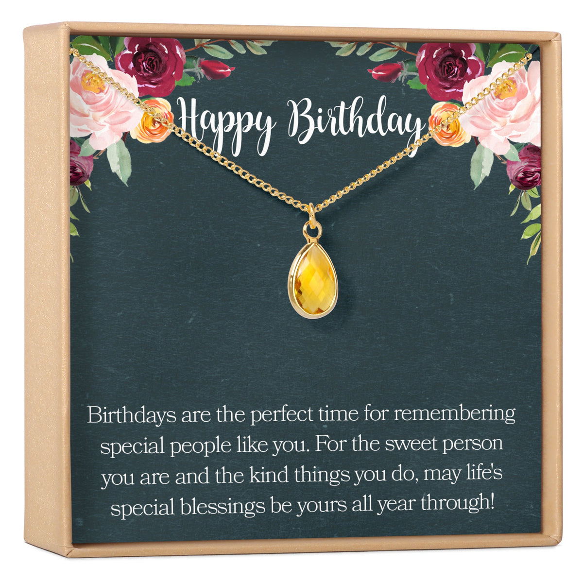 Birthday Birthstone Necklace, Multiple Styles Necklace - Dear Ava