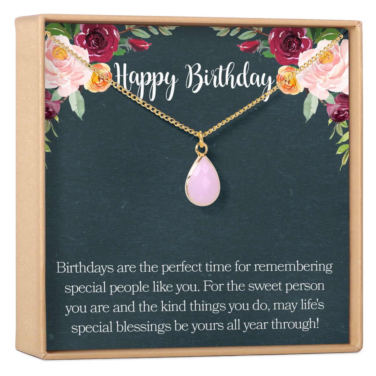 Birthday Birthstone Necklace, Multiple Styles Necklace - Dear Ava