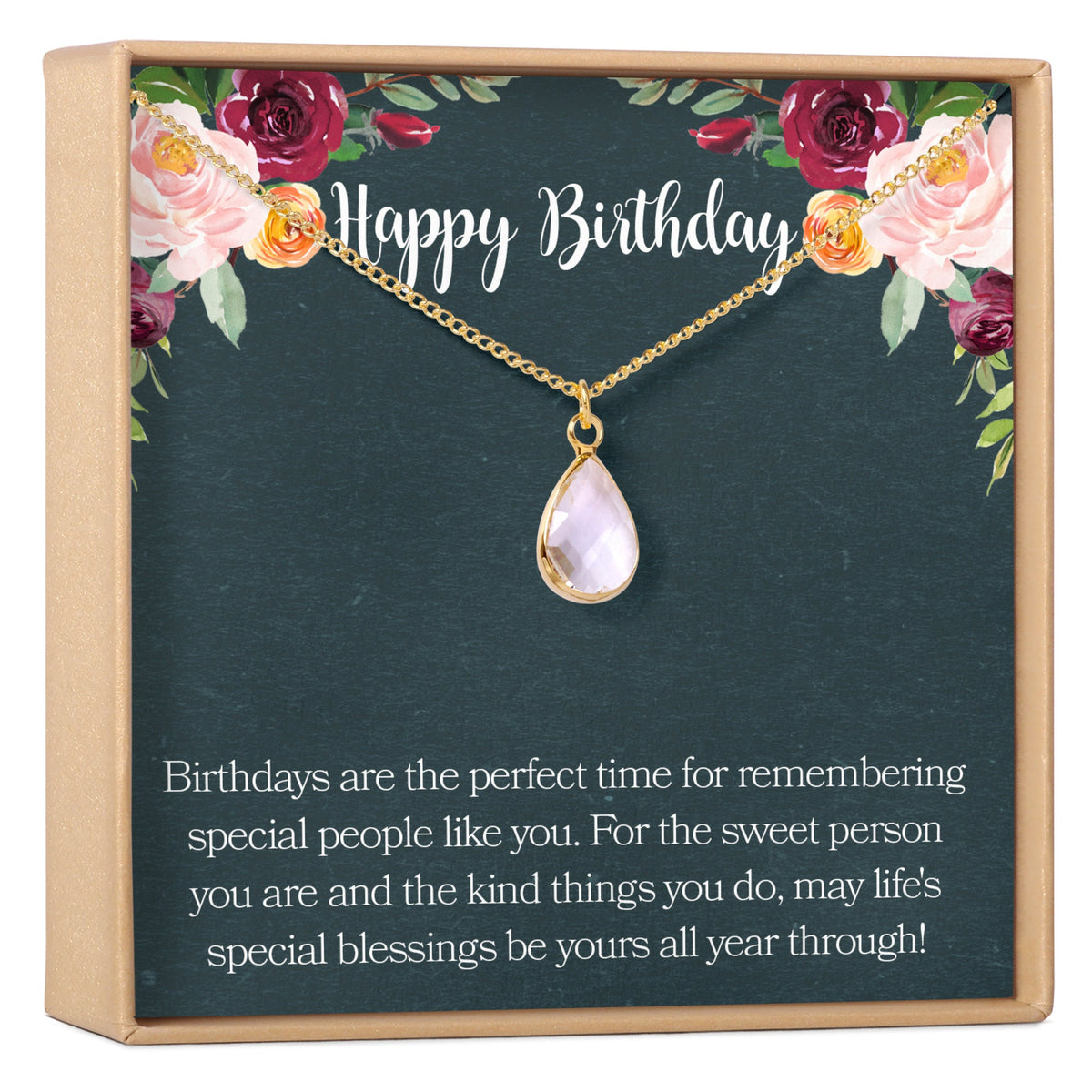 Birthday Birthstone Necklace, Multiple Styles Necklace - Dear Ava