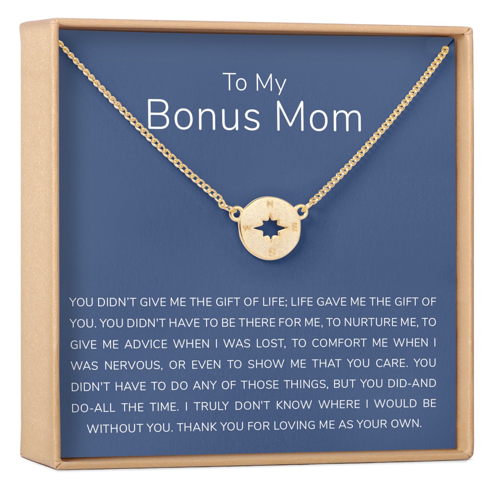 Bonus Mom Compass Necklace - Dear Ava
