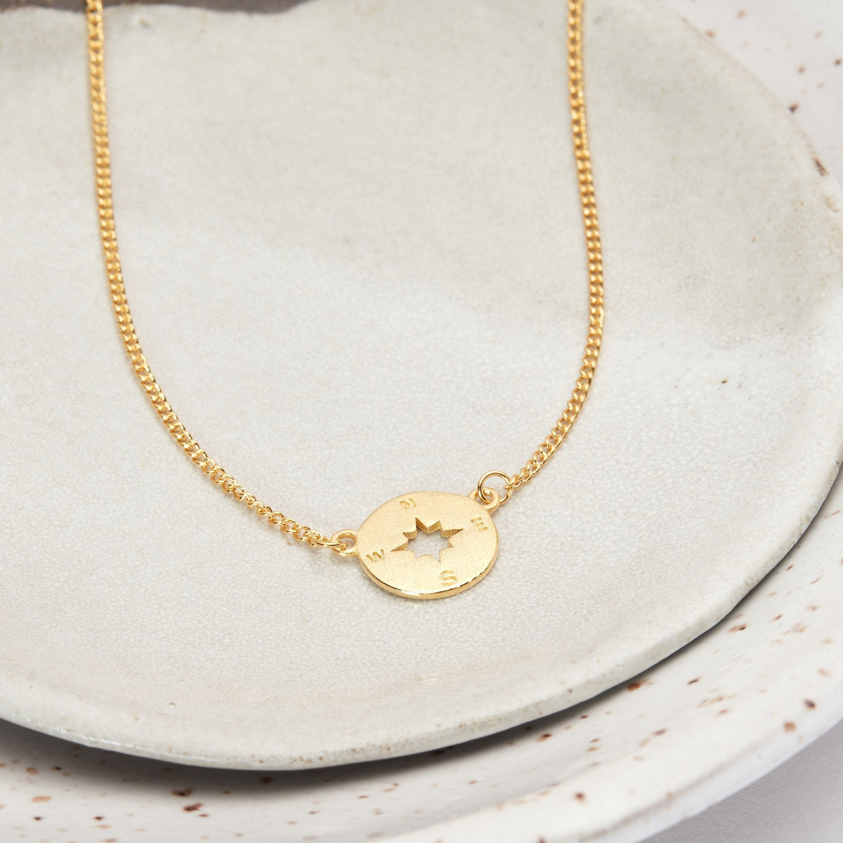 California Compass Pendant Necklace - Dear Ava