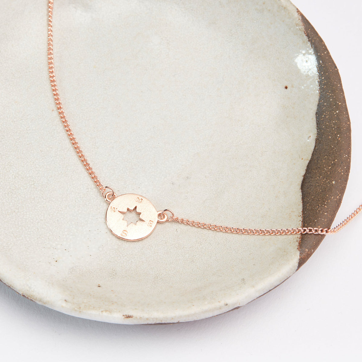 California Compass Pendant Necklace - Dear Ava