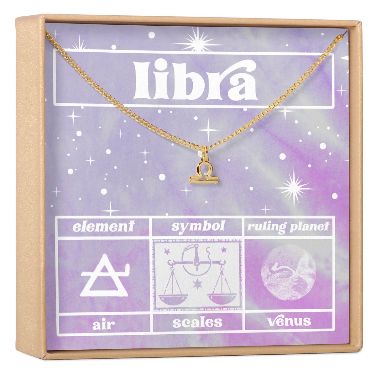 Celestial Libra Zodiac Necklace - Dear Ava