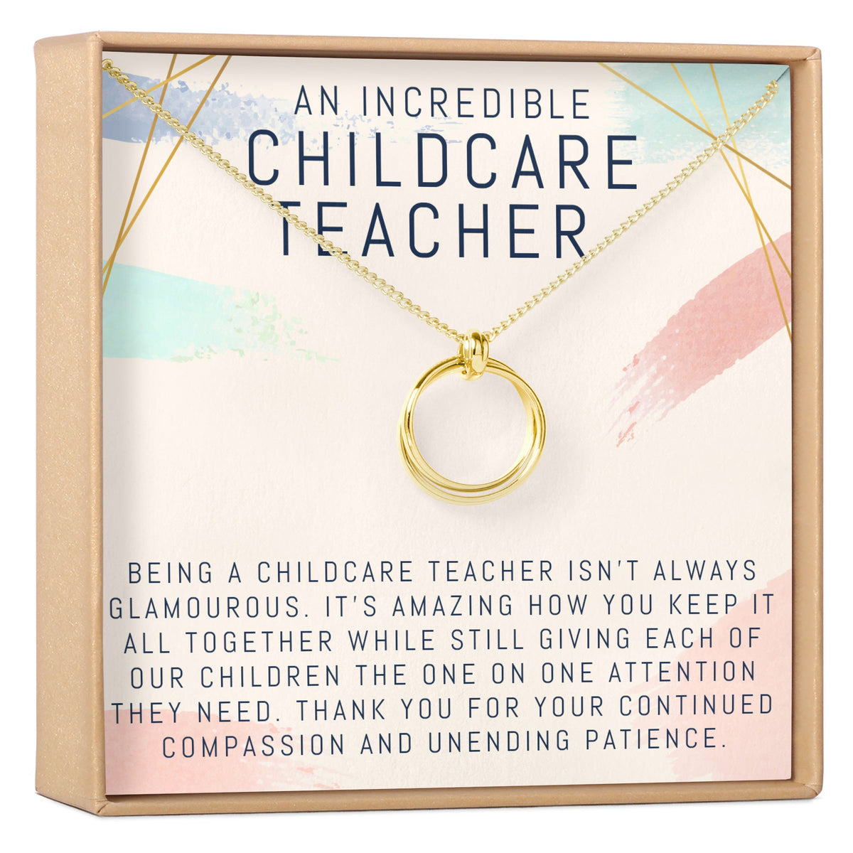 Childcare Teacher Necklace, Multiple Styles Jewelry - Dear Ava